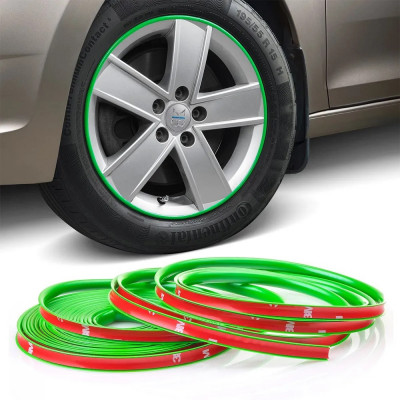Inele de protectie si decor jante, adezive, din plastic flexibil - VERDE FAVLine Selection foto