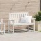 vidaXL Bancă de grădină cu pernă Alb 120 x 59 x 88cm HDPE 42006601
