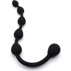 Bile Anale Merra Anal Beads, Silicon, Negru, 29.5 cm, Guilty Toys, Backdoor Pleasure