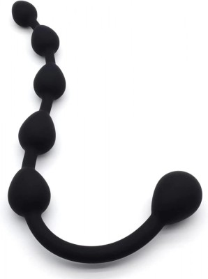 Bile Anale Merra Anal Beads, Silicon, Negru, 29.5 cm, Guilty Toys, Backdoor Pleasure foto
