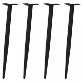 VidaXL Picioare de masă consolă formă conică 4 buc. negru 72-73 cm oțel