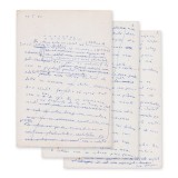 Geo Bogza, &bdquo;Cuv&icirc;ntul&rdquo;, trei file manuscris