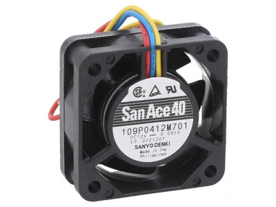 Ventilator axial DC 12VDC 40x40x15mm 9m3/h 24dBA foto