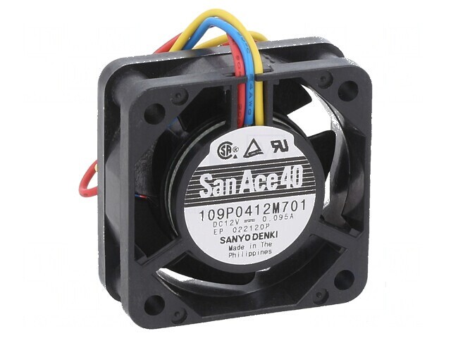 Ventilator axial DC 12VDC 40x40x15mm 9m3/h 24dBA