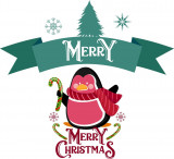 Cumpara ieftin Sticker decorativ, Merry Christmas ,Verde, 65 cm, 4896ST-2, Oem