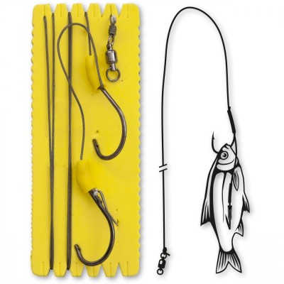 Rig Somn Black Cat 6/0 6/0 Buoy Boat Ghost Single Hook Rig L foto