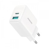 Incarcator Retea Joyroom JR-TCF21, 20W, 3A, 1 x USB-A - 1 x USB-C, Alb