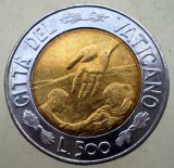 1.695 VATICAN PAPA IOAN PAUL II 500 LIRE 1999 XF BIMETAL