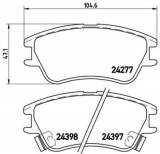 Placute frana fata Hyundai Atos (Mx), 01.1997-, marca SRLine S70-0259