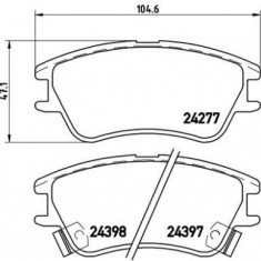 Placute frana fata Hyundai Atos (Mx), 01.1997-, marca SRLine S70-0259