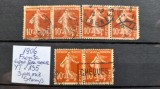 1906 Franta semanat.Y.T.135 -3 per.-stamp., Stampilat