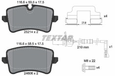 TEXTAR 2521413 Q+ set placute frana,frana disc