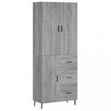 Cumpara ieftin Dulap inalt, gri sonoma, 69,5x34x180 cm, lemn compozit