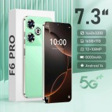 Smartphone F6 PRO &ndash; 16GB RAM + 1TB, Baterie 8000mAh, Cameră 108MP, Ecran 7.3&rdquo; &ndash; Culoare VERDE