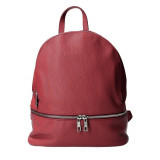 Rucsac dama Zaira GT711, piele naturala, bordo