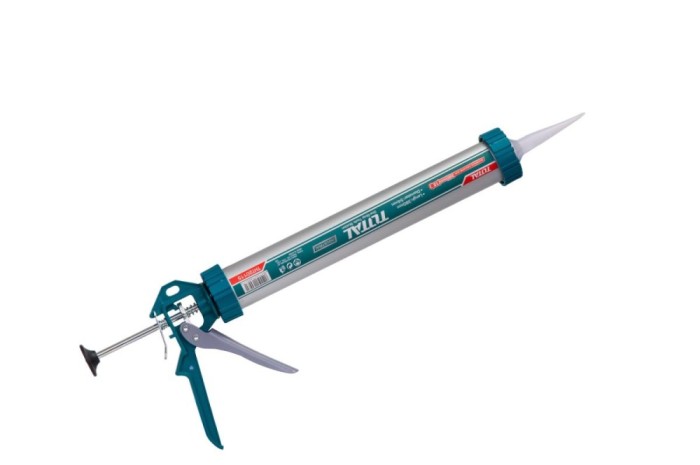 TOTAL - PISTOL PENTRU SILICON - 15&quot; - MANER ALUMINIU (INDUSTRIAL) PowerTool TopQuality