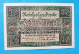 Bancnota Germania 10 Mark 1920, Originala, Superba, Bancnota Veche, Colectie, Europa