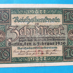 GERMANIA 10 Mark 1920 - Bancnota veche originala - Superba