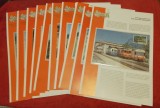 Elvetia - Transporturi , Fascinatie pe calea ferata,locomotive , trenuri , poduri , linii de cale ferata, 10 cartoane filatelice