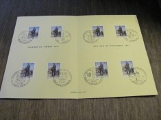 8 Timbre Obliterate Ștampile Speciale din 8 Orașe , Ediție Limitată Colecție Poștală - Carton Filatelic Belgia 1971