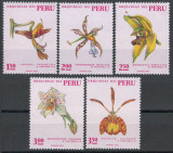 Peru 1971 Mi 825/29 - Flora peruviana, orhidee, Nestampilat