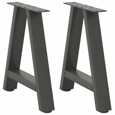vidaXL Picioare pentru măsuță de cafea &amp;icirc;n formă de A, 2 buc., antracit, 50x(42-43) cm, oțel 4012834 foto