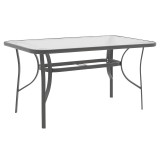 Masa Ensure pakoworld antracit sticla temperata metal 120x70x70cm