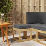 vidaXL Bancă de exterior Alb 43 x 43 x 45 cm Lemn Solid de Acacia 901664