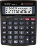 Calculator De Birou, 12 Digits, 147 X 115 X 32 Mm, Rebell Panther 12 - Negru