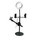 Cumpara ieftin Lampa circulara cu trepied, Led SP-45, suport telefon, USB, selfie, make-up