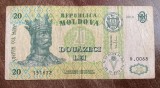 B11 - Bancnota foarte veche - Moldova - 20 leI - 2010