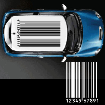 Sticker auto plafon - BARCODE