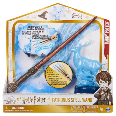 HARRY POTTER WIZARDING WORLD PATRONUS SPELL WAND BAGHETA LUI HARRY 33CM foto