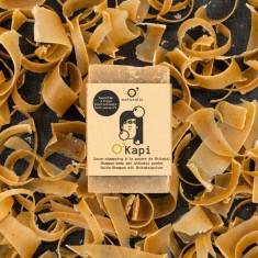 O&#039;Kapi Sampon solid cu Shikakai si ulei de ricin, fortifica firul de par si il descurca, pentru toate tipurile de par, O&#039;naturalis, 100 g, Unisex