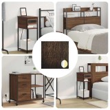 vidaXL Copertă autocolantă pentru șuruburi 12 pcs Stejar &icirc;nchis 864636