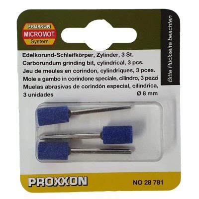 Set biaxuri din corindon de forma cilindrica Micromot Proxxon 28781, O8 mm, 3 bucati foto