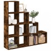 VidaXL Bibliotecă/separator stejar fumuriu 131,5x29x131,5 cm lemn