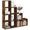 vidaXL Bibliotecă/separator stejar fumuriu 131,5x29x131,5 cm lemn
