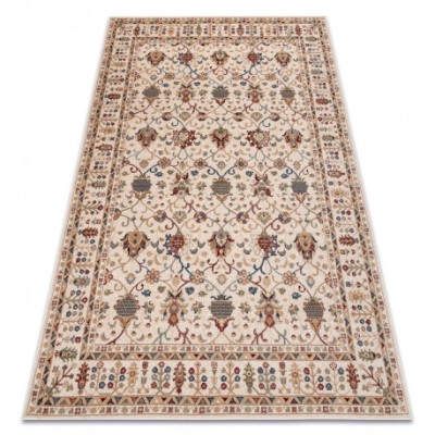 Covor L&amp;acirc;nă NAIN Ornament, cadru, 1028/51053 bej / visiniu / albastru, 80x150 cm foto