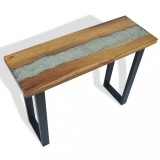 vidaXL Masă consolă Lemn de tec 100 x 35 x 75 cm