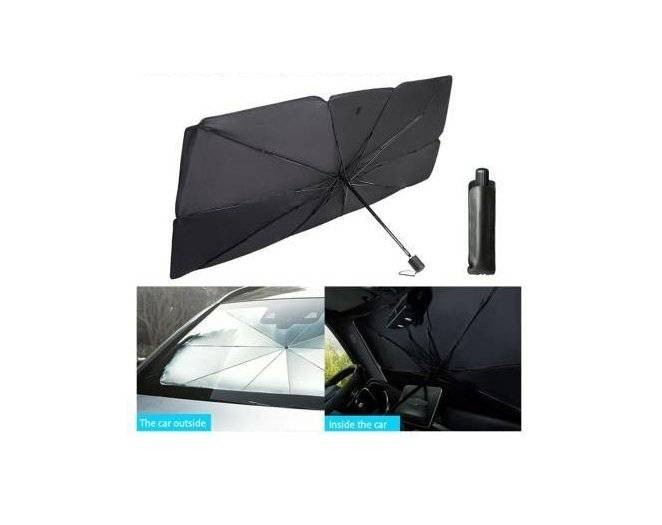 Parasolar auto parbriz tip umbrela pliabil 110/125*65