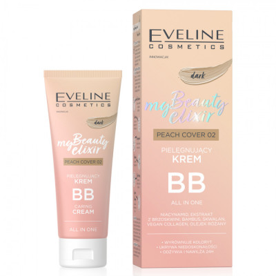 BB Cream, Eveline Cosmetics, My Beauty Elixir, Peach Cover 02 Dark, 30 ml foto