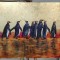 Tablou abstract cu pinguini Picturi de vanzare Tablouri de vanzare 120x80cm