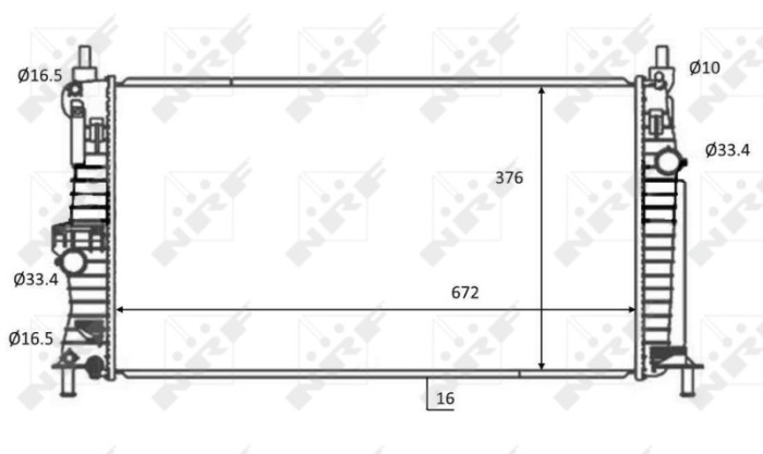 NRF 59068 Radiator, racire motor
