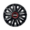 Set 4 capace roti Negre Cu Inel Rosu Royal R16 Compatibil Cu Jeep, Autohelix MSA