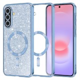 Husa premium Samsung Galaxy A37 5G Asteroid GSM Luxury Glitter MagSafe, bleu