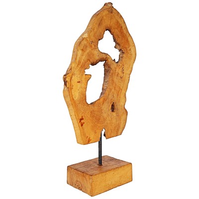 Sculptura abstracta din lemn exotic Islands, L foto