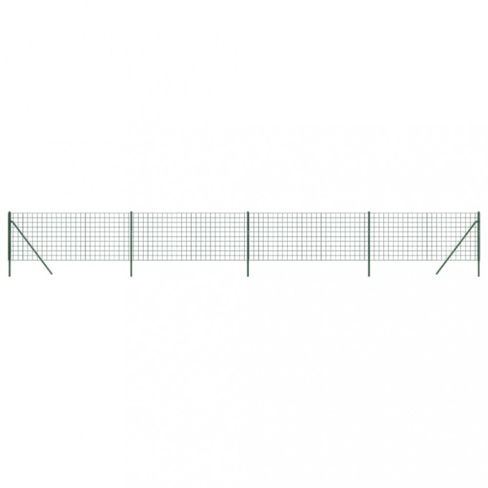 Gard plasa de sarma verde 0,8x10 m, otel galvanizat