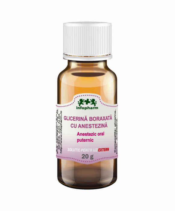 Glicerina boraxata cu anestezina 20ml infopharm