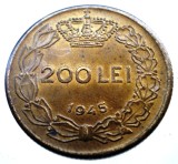 7.477 ROMANIA MIHAI I 200 LEI 1945 XF